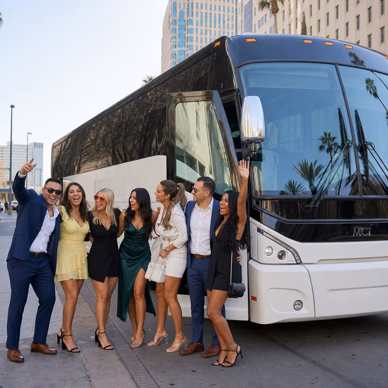 Passengers loading luggage while boarding an Phoenix group shuttle