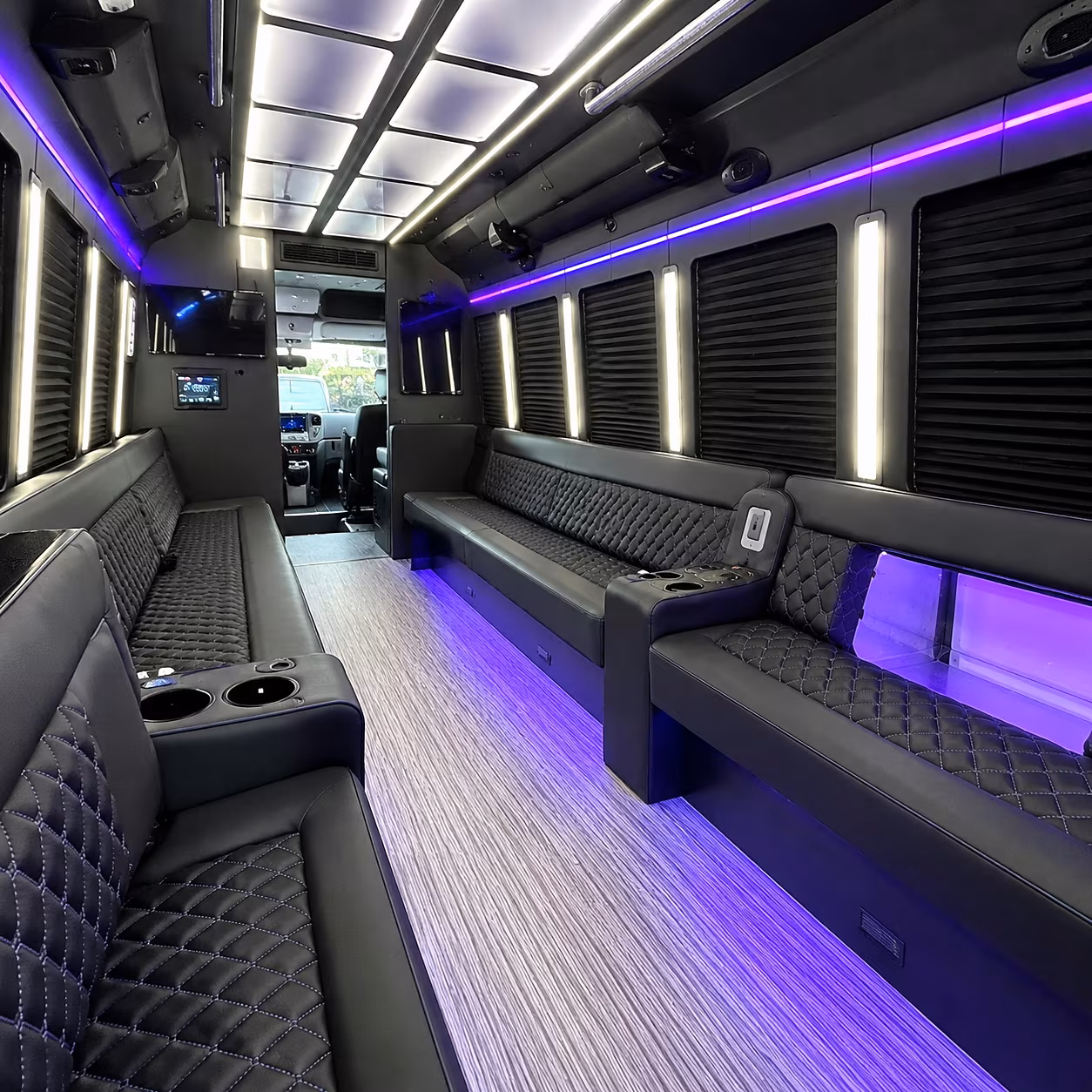 Phoenix Private Event Transportation party bus interior