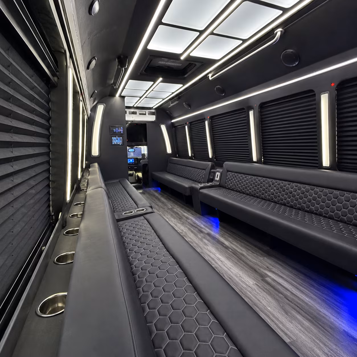 Phoenix Private Event Transportation party bus interior