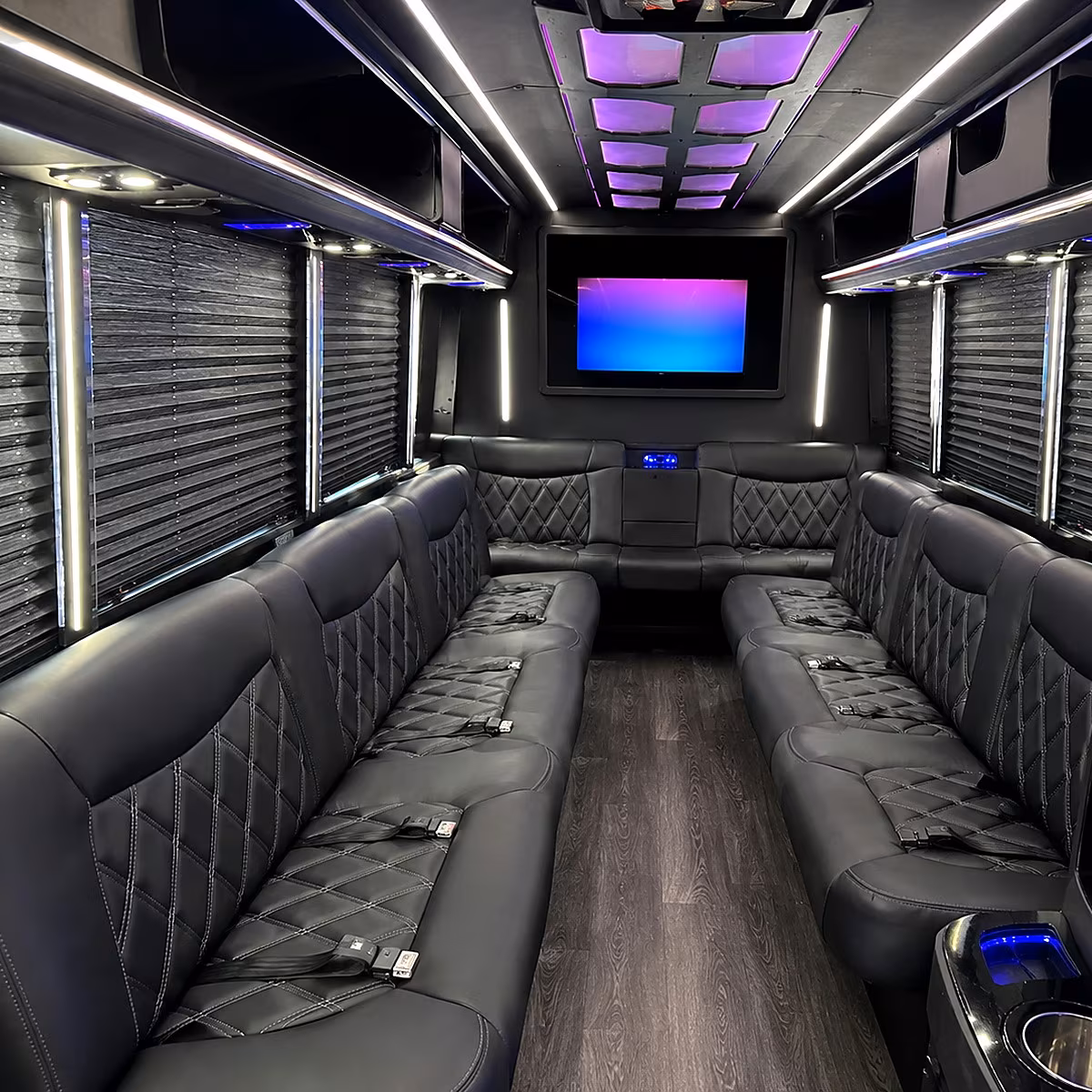 Phoenix Prom & Homecoming Transportation party bus interior